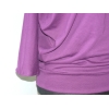 Bawełniana luźna bluzka kryjąca boczki - śliwkowa
